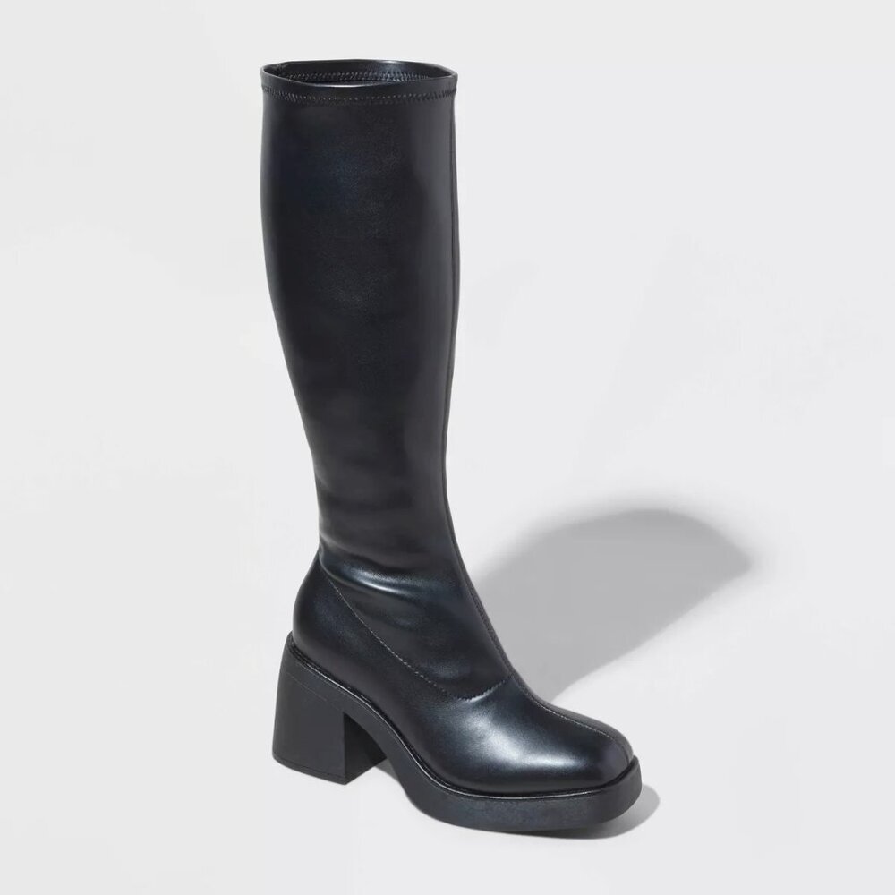 Wild Fable Women's Azzahya Tall Stretch Black Boots